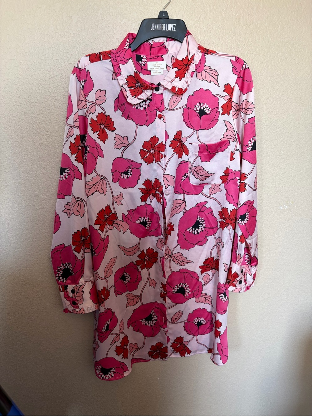 kate spade Pink & Red Floral Mini Dress